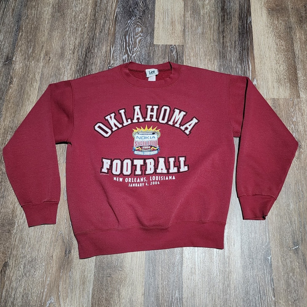 VTG 2004 Nokia Sugar Bowl Sweatshirt Oklahoma Sooners Nat'l Championship NCAA M